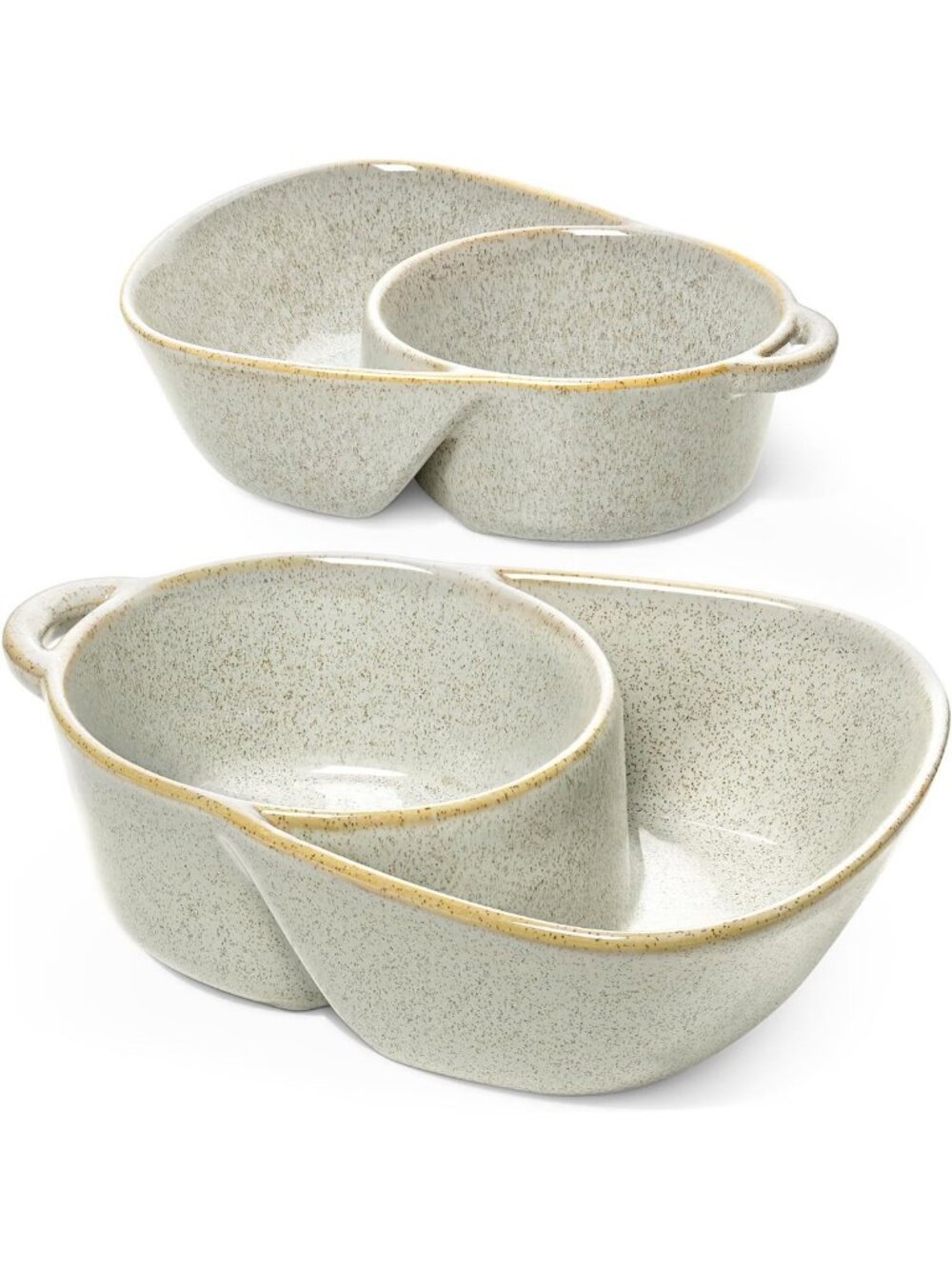 Set of 2 Chip and Dip Bowls - Anti-Soggy Cereal, Soup & Snack Bowls, Cypress